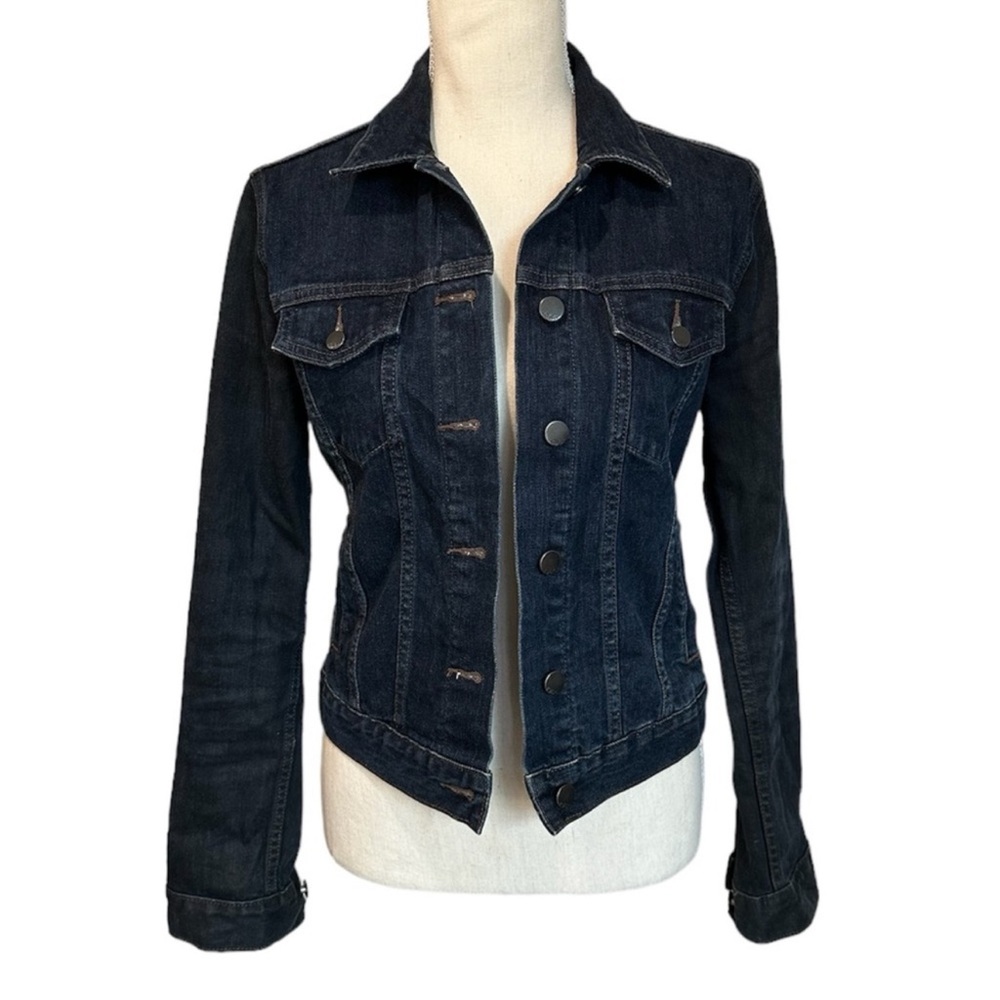 Gap 1969 Denim Jean Jacket RN 54023 Dark Blue Classic Women’s Size X-Small